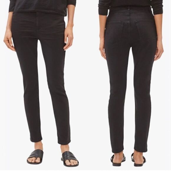 Eileen Fisher High-Rise Skinny Women's Jeans NWT Size L - Picture 1 of 3